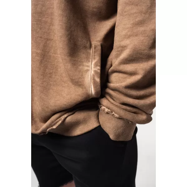  Hanorac spălat cu fermoar GYM BRO 362 LIGHT BROWN Nebbia 