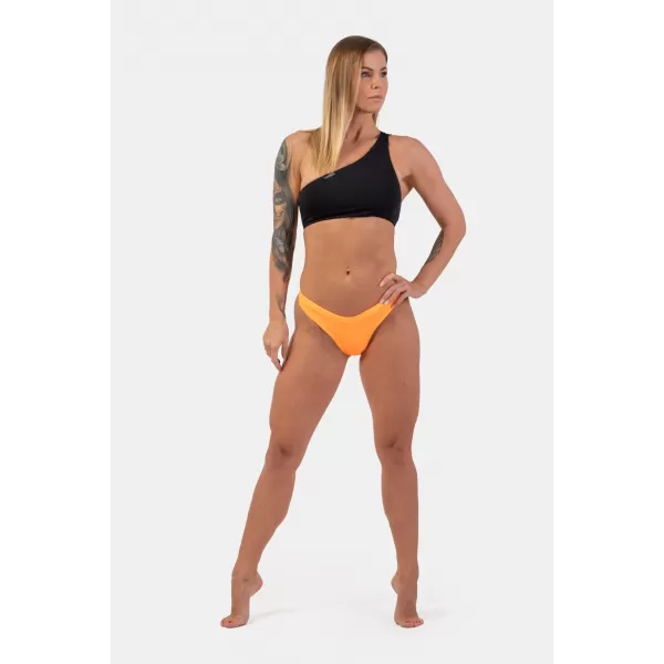  Bikini portocaliu în formă de V - fund înalt 455 ORANGE Nebbia 