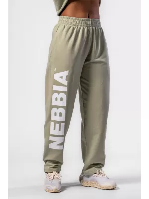 Pantaloni de trening largi largi BOYFRIEND STYLE 432 LIGHT VERDE Nebbia