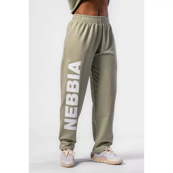  Pantaloni de trening largi largi BOYFRIEND STYLE 432 LIGHT VERDE Nebbia 