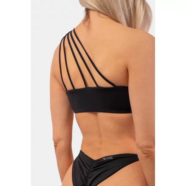  Costume de Baie Bikini Bandeau cu Un Umăr - Top 448 BLACK Nebbia 