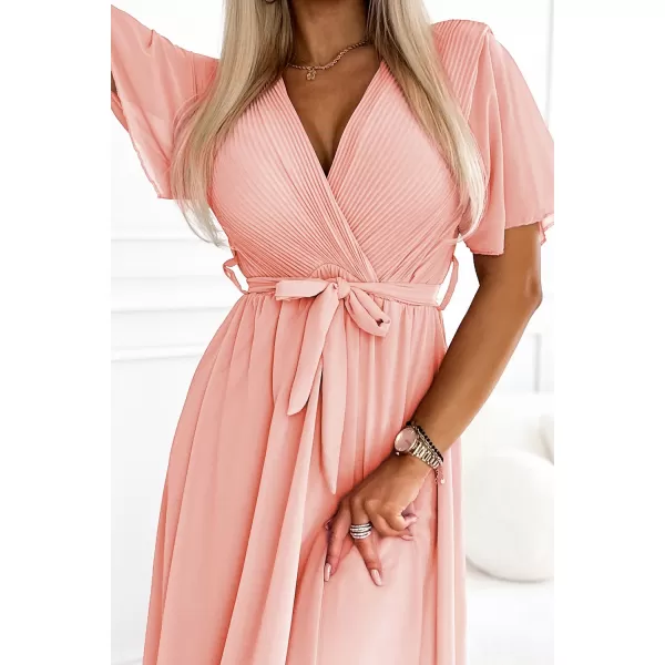  Rochie NUMOCO 545-4 PIERSICĂ 
