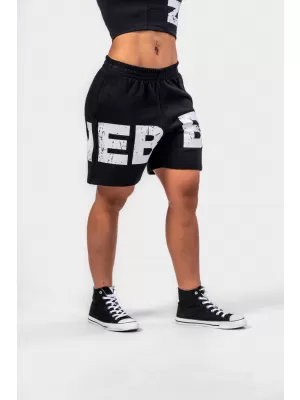 Pantaloni scurți pentru transpirație MUSCLE MOMMY 624 BLACK Nebbia 6 inch