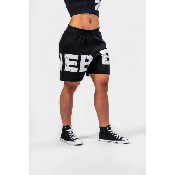  Pantaloni scurți pentru transpirație MUSCLE MOMMY 624 BLACK Nebbia 6 inch 