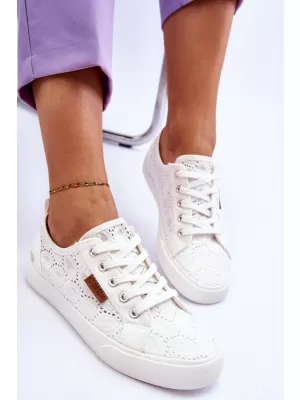 Adidași de modă damă BIG STAR W274925 WHITE Pantofi Big Star