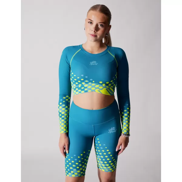  Premium de cultură funcțională pentru femei ALTISPORT VOJ/ALW109TR04 EMERALD/FLUO YELLOW 