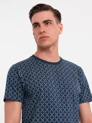 Cămaşă OMBRE OM-TSFP-0250 ALBASTRU MARIN