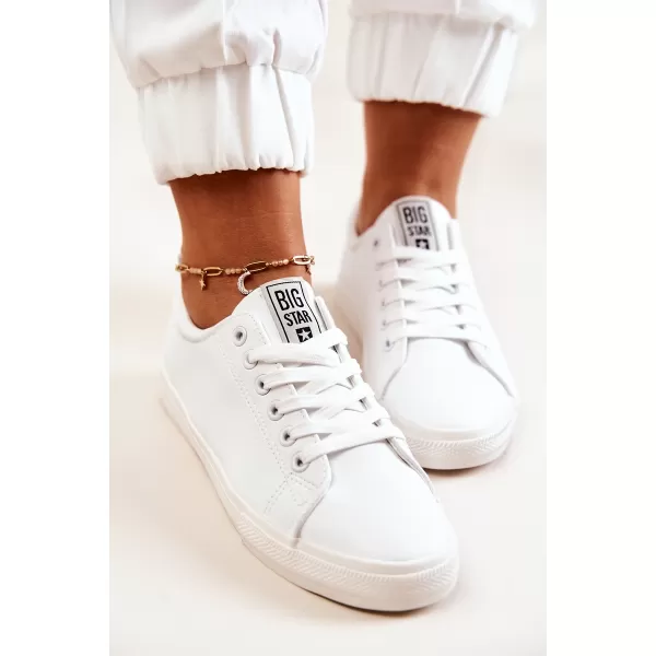  Tenisi de dama din piele BIG STAR JJ274311 WHITE Pantofi Big Star 