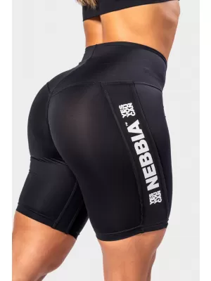 Pantaloni scurți de ciclism cu talie înaltă ICONIC 238 BLACK Nebbia