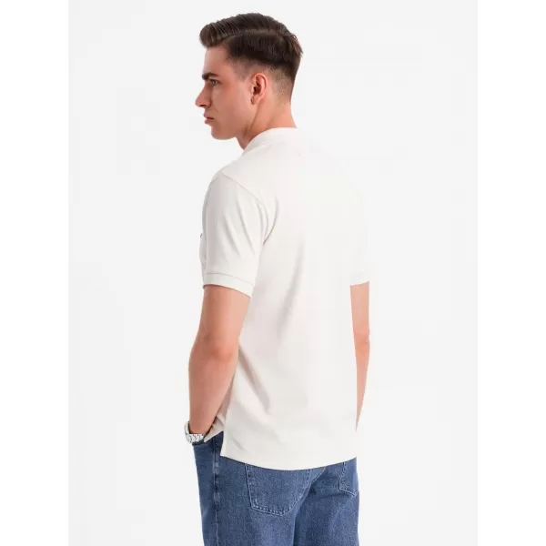  Tricou pentru bărbați OMBRE OM-POSS-0148 ALB 