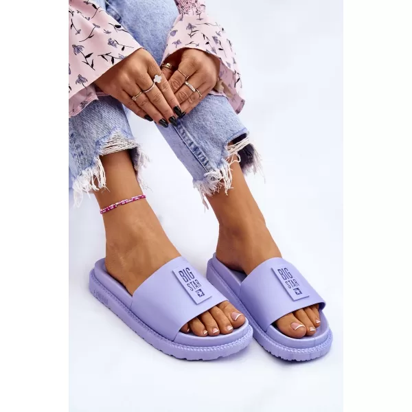  Papuci de modă pentru femei BIG STAR JJ274A304 PURPLE Big Star Pantofi 