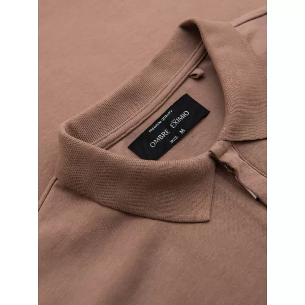  Tricou pentru bărbați OMBRE OM-POSS-0148 MARO DESCHIS 