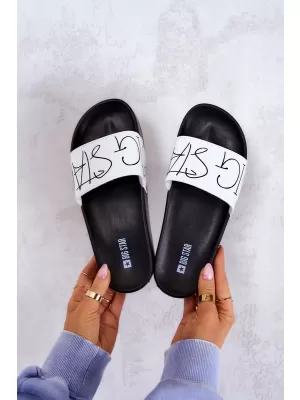 Papuci de modă pentru femei BIG STAR JJ274A275 WHITE Pantofi Big Star