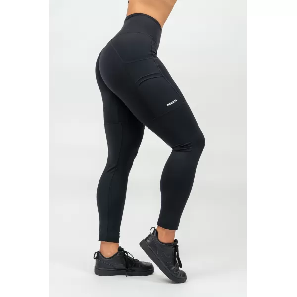  Jambiere cu talie înaltă LEG DAY GOALS 248 NEGRU Nebbia 