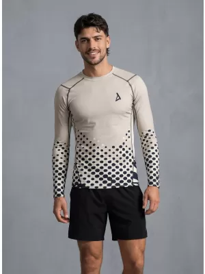 Tricou de compresie funcțională pentru bărbați cu premium cu mânecă lungă ALTISPORT VOJ/ALM109TR03 MARO DESCHIS