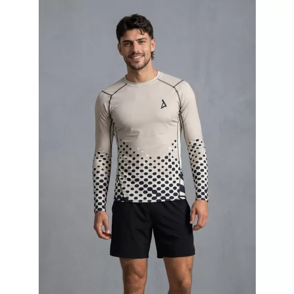  Tricou de compresie funcțională pentru bărbați cu premium cu mânecă lungă ALTISPORT VOJ/ALM109TR03 MARO DESCHIS 