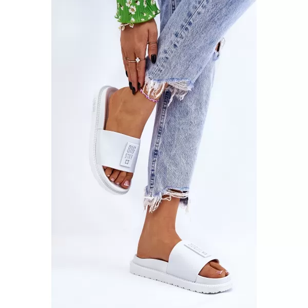  Papuci dama BIG STAR LL274428 WHITE Pantofi Big Star 