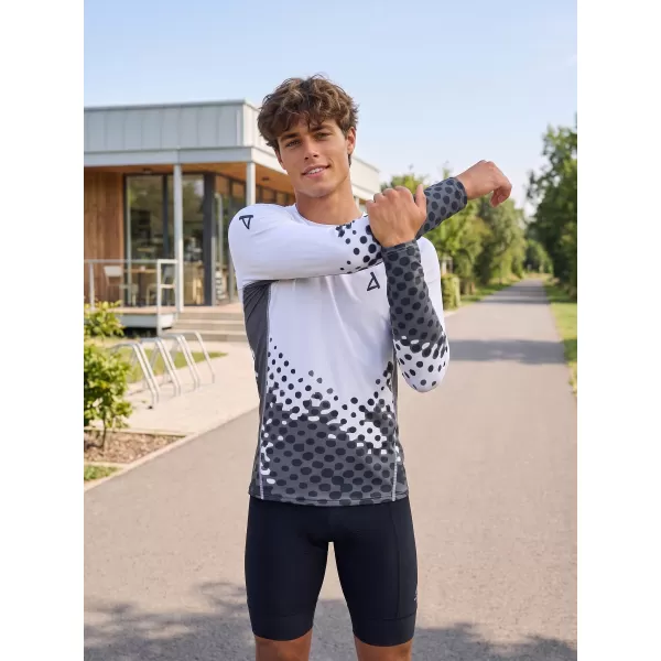  Tricou de compresie funcțională pentru bărbați cu premium cu mânecă lungă ALTISPORT VOJ/ALM109TR03 ALB 