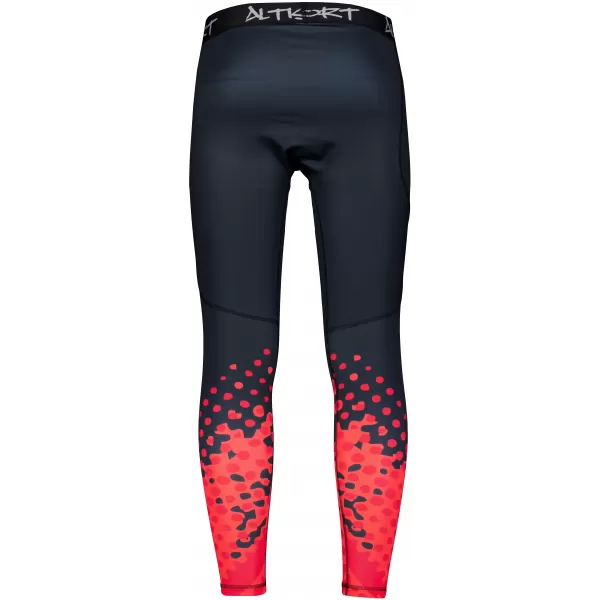  Jambiere sport lungi premium pentru bărbați ALTISPORT VOJ/ALM109LEG01 ROȘU/NEGRU 