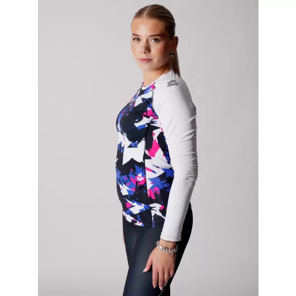  Tricou funcțional pentru femei cu mâneci lungi premium ALTISPORT VOJ/ALW110TR03 VIOLET -WHITE 