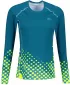 Tricou funcțional pentru femei cu mâneci lungi premium ALTISPORT VOJ/ALW109TR03 EMERALD/FLUO YELLOW