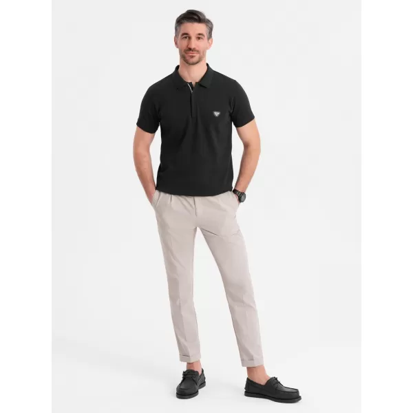  Tricou pentru bărbați OMBRE OM-POSS-0148 NEGRU 