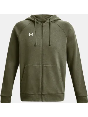 Hanorac pentru bărbați UNDER ARMOUR RIVAL FLEECE FZ HOODIE 1379767-390 VERDE