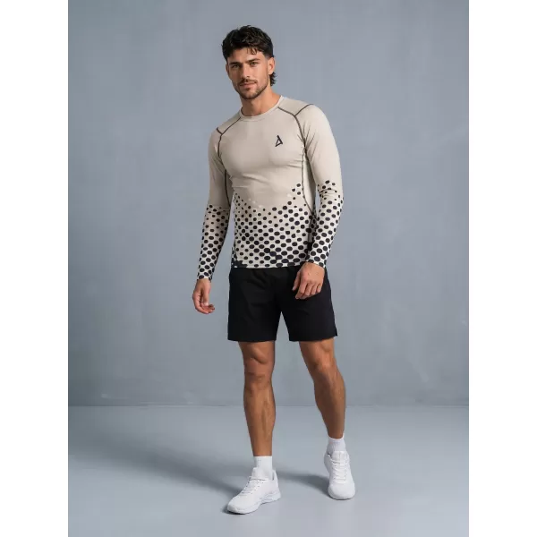  Tricou de compresie funcțională pentru bărbați cu premium cu mânecă lungă ALTISPORT VOJ/ALM109TR03 MARO DESCHIS 
