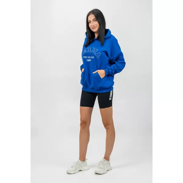  Hanorac oversize cu glugă GYM RAT 256 BLUE Nebbia 