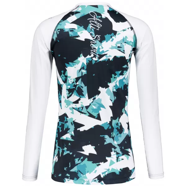  Tricou funcțional pentru femei cu mâneci lungi premium ALTISPORT VOJ/ALW110TR03 ALBASTRU -ALB 