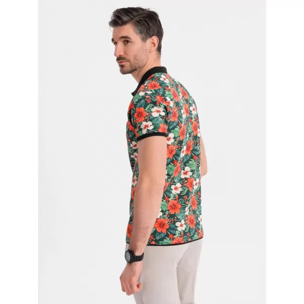  Tricou pentru bărbați OMBRE OM-POSS-0149 NEGRU 