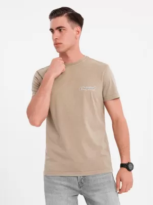 Cămaşă OMBRE OM-TSWT-0201 BEJ ÎNTUNECAT
