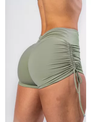 Pantaloni scurți push-up cu șireturi STRONG BEAUTY 429 LIGHT VERDE Nebbia
