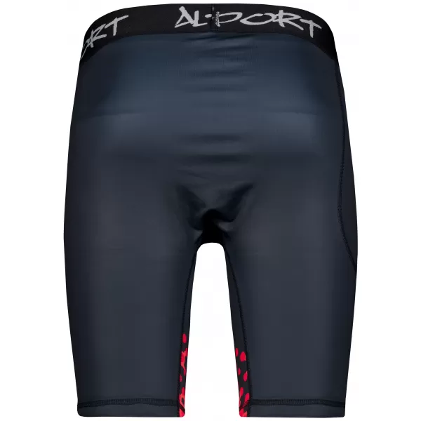  Jambiere sport pentru bărbați pe genunchii premium ALTISPORT VOJ/ALM109LEG02 ROȘU/NEGRU 