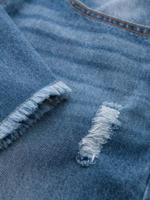 Pantaloni scurţi OMBRE OM-SRDS-0157 ALBASTRU