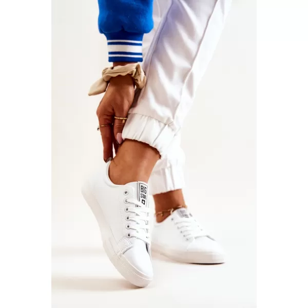  Tenisi de dama din piele BIG STAR JJ274311 WHITE Pantofi Big Star 