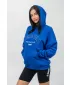 Hanorac oversize cu glugă GYM RAT 256 BLUE Nebbia