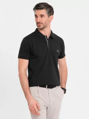 Tricou pentru bărbați OMBRE OM-POSS-0148 NEGRU
