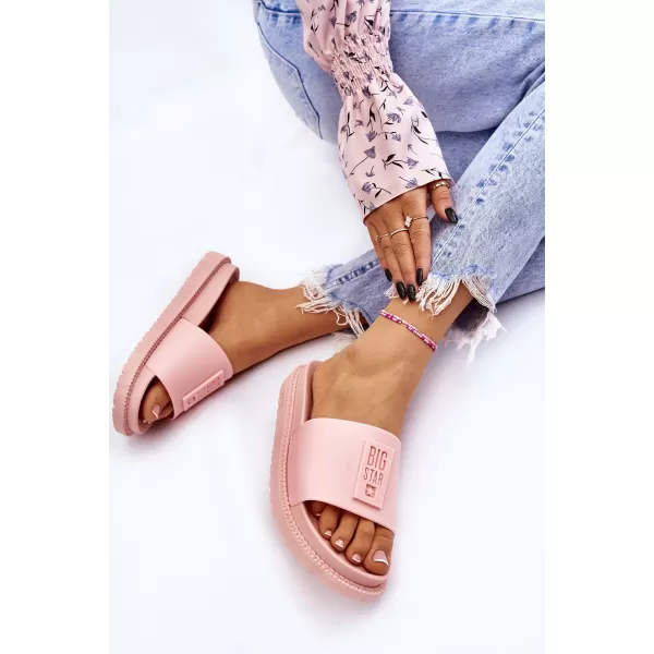  Papuci dama BIG STAR LL274425 ROZ Pantofi Big Star 