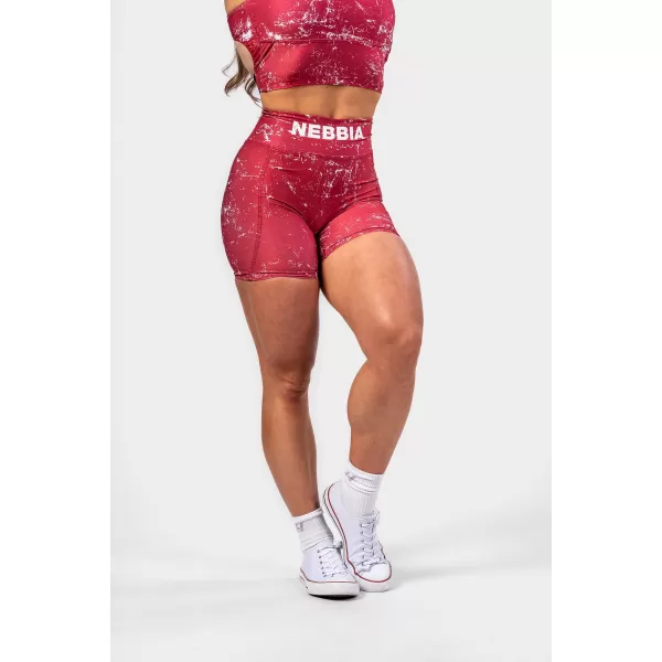  Pantaloni scurți HAMMIES 615 RED Nebbia cu talie înaltă de 5 inci 