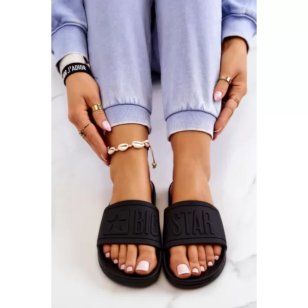  Papuci de modă pentru femei BIG STAR DD274A271 BLACK Pantofi Big Star 