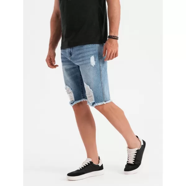  Pantaloni scurţi OMBRE OM-SRDS-0157 ALBASTRU DESCHIS 