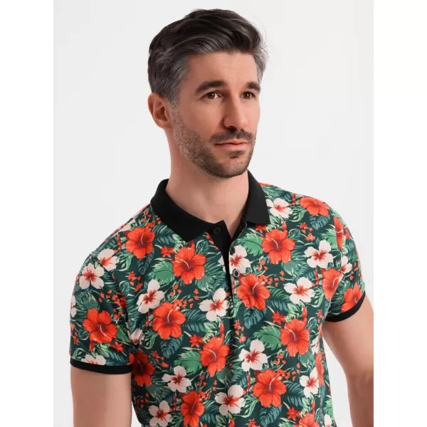  Tricou pentru bărbați OMBRE OM-POSS-0149 NEGRU 