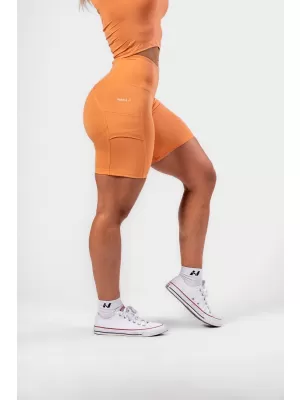 Pantaloni scurți de ciclism cu talie înaltă ELITE 467 ORANGE Nebbia
