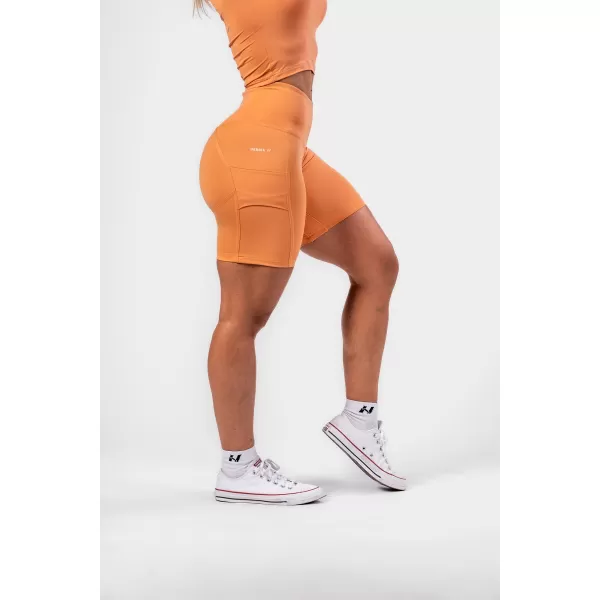  Pantaloni scurți de ciclism cu talie înaltă ELITE 467 ORANGE Nebbia 