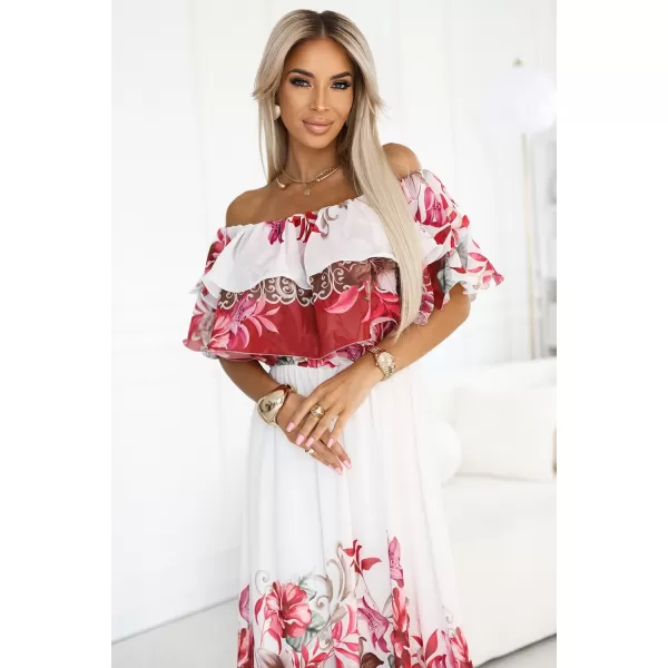  Rochie NUMOCO 545-4 PIERSICĂ 