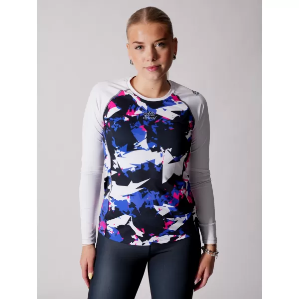  Tricou funcțional pentru femei cu mâneci lungi premium ALTISPORT VOJ/ALW110TR03 VIOLET -WHITE 