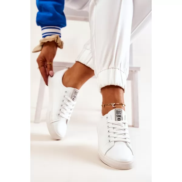  Tenisi de dama din piele BIG STAR JJ274311 WHITE Pantofi Big Star 
