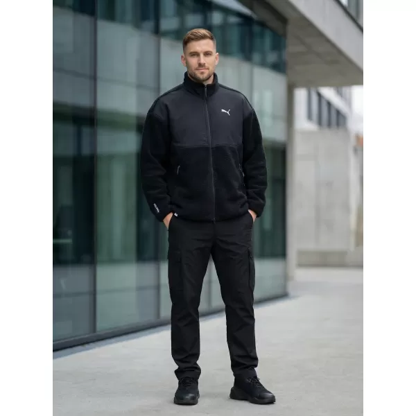  Jachetă pentru bărbați PUMA TECH SOFT TECH RELAXED SHERPA JACKET 632104-01 NEGRU 