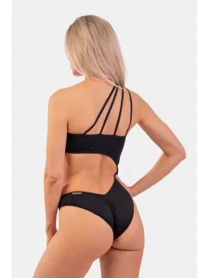 Monokini asimetric pe un umăr 459 BLACK Nebbia